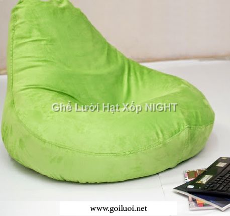 Ghế lười quả lê màu Xanh Cốm GL180 (Chất liệu nhung lạnh Hàn Quốc) Size L