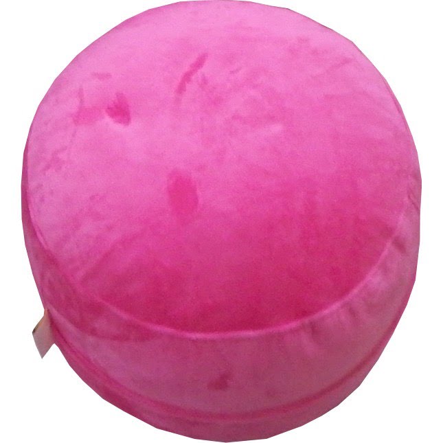 Đôn tròn gác chân phối màu hồng (Chất liệu nhung lạnh hàn quốc)